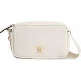 Tommy Hilfiger Kadın Th Monogram Logolu Çapraz Askılı Krem Omuz Çantası AW0AW18741-AEO - Ekru