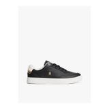 Tommy Hilfiger Kadın TH Monogram Plaque Court Sneakers - Siyah