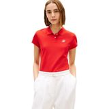 Tommy Hilfiger Kadın Th Script Slim Ss Polo Ww0ww49259 S/S Polo Tişört (1'li Paket), Turuncu (Fireworks), L