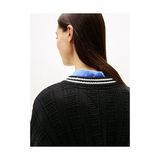 Tommy Hilfiger Kadın Tjw Boxy Fit Flag Cable Kazak - Siyah