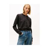 Tommy Hilfiger Kadın Tjw Crop Bisiklet Yaka Hırka - Siyah - XS