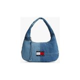 Tommy Hilfiger Kadın Tjw Denim Patchwork Omuz Çantası - Mavi