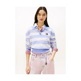 Tommy Hilfiger Kadın Tjw Fluffy Polo Yaka Kazak - Lavanta Mavisi