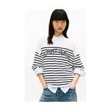 Tommy Hilfiger Kadın Tjw Regular Fit Varsity Kazak - Antik Beyaz