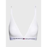 Tommy Hilfiger Kadın Üçgen Sütyen Ayarlanabilir Askılarla Konforlu Tasarım 95% Organik Pamuk - XS - Beyaz