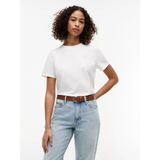 Tommy Hilfiger Kadın Yuvarlak Yaka Kısa Kol Düz Regular Fit Beyaz T-Shirt WW0WW49941-YBL