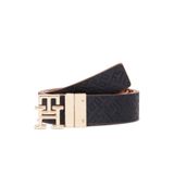 Tommy Hilfiger Kahve-Lacivert Çift Taraflı Kadın Kemer TH LOGO 3.0 REV MONO