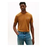 Tommy Hilfiger Kahverengi Erkek Logo Baskılı T-Shirt MW0MW41456GWP_BRAND LOVE SMALL HILF