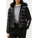 Tommy Hilfiger Kapitoneli Slim Fit Çıkarılabilir Kapüşonlu Su Itici Şişme Parlak Mont Bayan Mont WW0WW47354 Bds - XL - Siyah