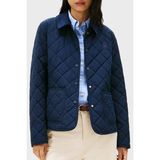 Tommy Hilfiger Kapitoneli Su Itici Slim Fit Düğmeli Ceket Bayan Ceket WW0WW47448 C1G - Lacivert - XL