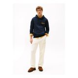 Tommy Hilfiger Kapüşon Yaka Mavi Erkek Sweatshırt MW0MW40065DW5_HILFIGER HERALD GRAPH