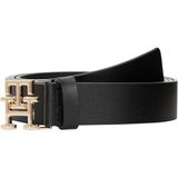 Tommy Hilfiger Kemer TH Logo 2.5, 90 cm, AW0AW17496, Siyah, kadın