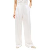 Tommy Hilfiger Keten Karışımlı Relaxed Fit Yüksek Bel Geniş Paça Kumaş Pantolon Bayan Pantolon WW0WW47214 Z00