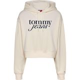 Tommy Hilfiger Kırık Kapüşonlu Sweatshirt, S, DW0DW20306, Beyaz, kadın