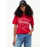 Tommy Hilfiger Kırmızı Erkek Regular Fit Logo Baskılı T-Shirt MN0MN00097XLG