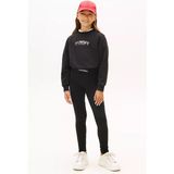 Tommy Hilfiger Kız Çocuk Bisiklet Yaka Legging Eşofman Takımı - Siyah - Black - 12 Yaş