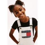 Tommy Hilfiger Kız Çocuk Heritage Salopet Elbise - Beyaz - 10 Yaş