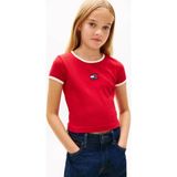 Tommy Hilfiger Kız Çocuk Tişört KG0KG09066 - Kırmızı - 10 Yaş