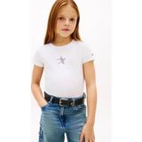 Tommy Hilfiger Kız Çocuk Tişört KG0KG09097 - Beyaz - 16 Yaş