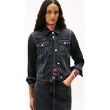 Tommy Hilfiger Klasik Trucker Kadın Siyah Ceket DW0DW215471BZ - XS