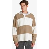 Tommy Hilfiger Knitted Striped Rugby Erkek Beyaz Kazak - 0FA-Beyaz