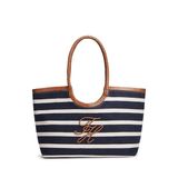 Tommy Hilfiger Lacivert - Beyaz Kadın Plaj Çantası AW0AW184000GY