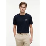 Tommy Hilfiger Lacivert Erkek Bisiklet Yaka Regular Fit T-Shirt MW0MW43224DW5_SCRIPT Stack Regular - XL