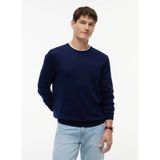 Tommy Hilfiger Lacivert Erkek Bisilet Yaka Kazak MW0MW43506DCC_DC Mercd Cotton Cnec