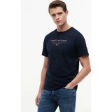 Tommy Hilfiger Lacivert Erkek Bisilet Yaka Regular Fit T-Shirt MW0MW44359DW5_BRAND Love New Rwb R