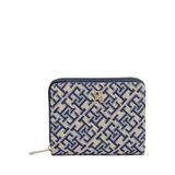 Tommy Hilfiger Lacivert Kadın Cüzdan TH ICON MED ZA W/ FLAP JACQUARD