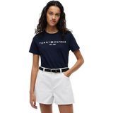 Tommy Hilfiger Lacivert T-Shirt, S, WW0WW40276-C1G, Dark Night Navy, Kadın