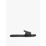 Tommy Hilfiger Leather Horsebıt Mule Kadın Siyah Sandalet - Fw0fw08420