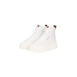 Tommy Hilfiger Leopar Detaylı Platform Tabanlı Bilekli Sneaker, 40, EN0EN02858, Ecru, Kadın