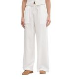 Tommy Hilfiger Linen Essential Pantolon, M, DW0DW22285, Ekru, Kadın