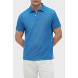 Tommy Hilfiger Logolu % 100 Pamuk Düğmeli Polo Yaka T Shirt Erkek Polo Yaka T Shirt MW0MW43046 C4U - Mavi - XL