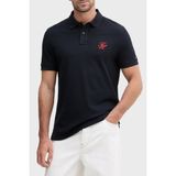 Tommy Hilfiger Logolu % 100 Pamuk Düğmeli Polo Yaka T Shirt Erkek Polo Yaka T Shirt MW0MW43046 Dw5 - Lacivert - XL