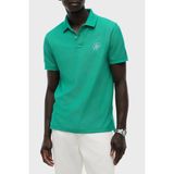 Tommy Hilfiger Logolu % 100 Pamuk Düğmeli Polo Yaka T Shirt Erkek Polo Yaka T Shirt MW0MW43046 L3W - Yeşil - 2XL