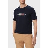 Tommy Hilfiger Logolu % 100 Pamuk Regular Fit Bisiklet Yaka T Shirt Erkek T Shirt MW0MW43226 Dw5 - Lacivert