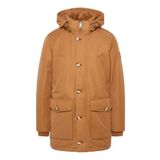 Tommy Hilfiger Logolu Çift Şeritli Göğüs Cebi Cırt Cırtlı Manşet Kayışlı Parka Mont, S, Rockie Parka, Açık Kahverengi, Erkek