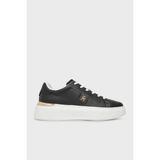 Tommy Hilfiger Logolu Deri Sneaker Ayakkabı Bayan Ayakkabı FW0FW08631 Bds - 2J9-Siyah