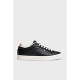 Tommy Hilfiger Logolu Deri Sneaker Ayakkabı Bayan Ayakkabı FW0FW08815 Bds - 2J9-Siyah