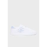 Tommy Hilfiger Logolu Deri Sneaker Ayakkabı Bayan Ayakkabı FW0FW09363 0ge - Beyaz - Mavi