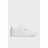 Tommy Hilfiger Logolu Deri Sneaker Ayakkabı Erkek Ayakkabı FM0FM05317 Ybs - Beyaz