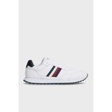 Tommy Hilfiger Logolu Deri Sneaker Ayakkabı Erkek Ayakkabı FM0FM05637 Ybs - Beyaz