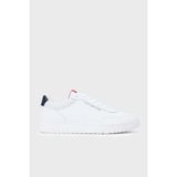 Tommy Hilfiger Logolu Deri Sneaker Ayakkabı Erkek Ayakkabı FM0FM05868 Ybs - Beyaz