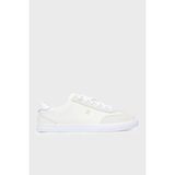 Tommy Hilfiger Logolu Deri Sneaker Ayakkabı Kadın Ayakkabı FW0FW09391 Ybl - Beyaz
