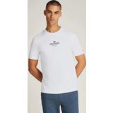 Tommy Hilfiger Logolu Erkek Beyaz T-Shirt