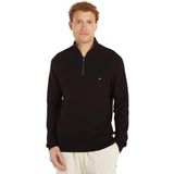 Tommy Hilfiger Logolu Pamuk Süveter, S, MW0MW36527, Siyah, Erkek