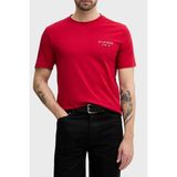 Tommy Hilfiger Logolu Pamuklu Regular Fit Bisiklet Yaka T Shirt Erkek T Shirt MW0MW41456 Xld - Kırmızı