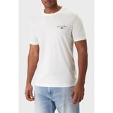 Tommy Hilfiger Logolu Pamuklu Regular Fit Bisiklet Yaka T Shirt Erkek T Shirt MW0MW41456 Ybr - Beyaz - XL